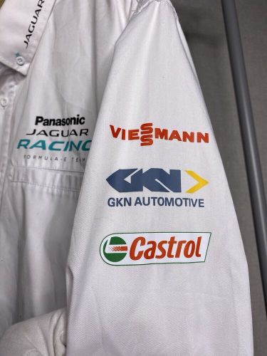 Genuine jaguar shirt racing formula-e team white long sleeves size l