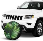 Green leaves of palm tree tropical plant print tires cover customized wheel