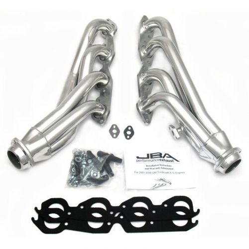 Jba 01-03 gm fits truck 8.1l bbc w/o egr/a.i.r. 1-3/4in primary silver ctd