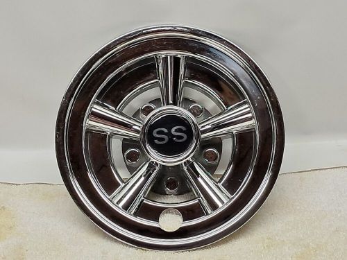 6pcs 8&#034; chrome ss golf cart wheel covers hub caps, new, no packaging / boxes vgc