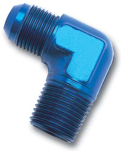 Russell 660840 blue -6 an x 3/8 npt 90 degree adapter fitting