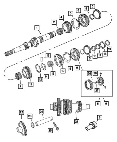 Genuine mopar third gear 5014863aa