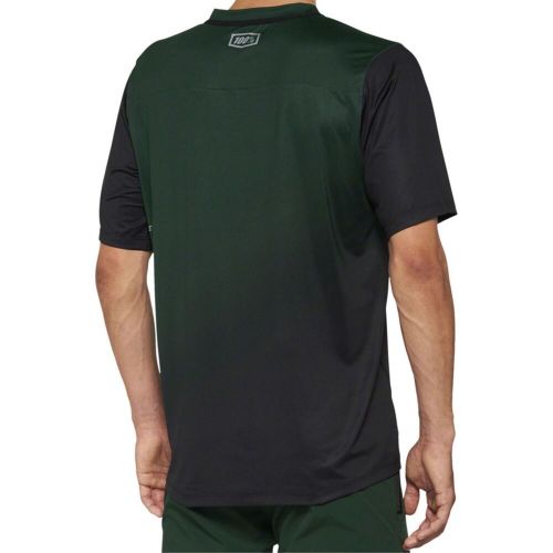 100% men&#039;s celium short sleeve jersey - green/black - x-large 40011-00008