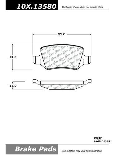 Centric 104.13580 brake pad or shoe, rear