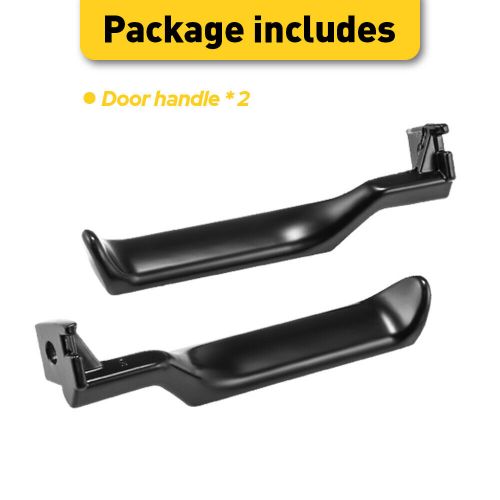 Metal black inside door handles pair lh rh for 87-96 ford f150 f250 f350 truck w