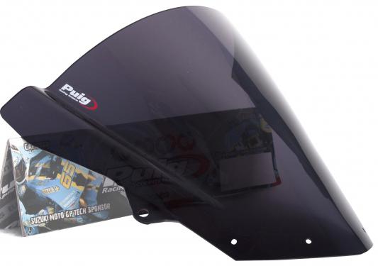 Puig racing windscreen dark smoke for kawasaki zx-6r 2009-2010 zx-10r 2008-2010