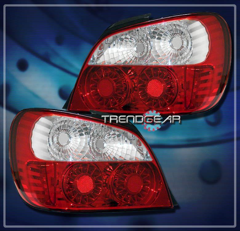 02-03 subaru impreza wrx/sti led rear tail brake light red/clear left+right new