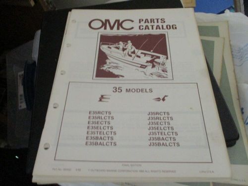 1983 omc evinrude johnson 35 hp outboard parts catalog manual