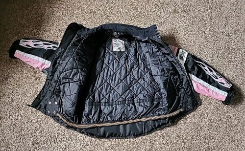 Castle x youth lg, ladies m, series 07 snowmobile jacket pink glo/black/silver