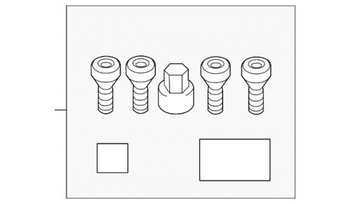 Genuine bmw wheel locks - spline style 36-13-6-776-076