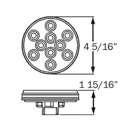 Optronics stl43a24b yellow parking/turn signal