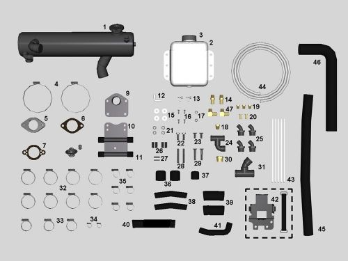 Mfh-5433 block only fresh water cooling kit