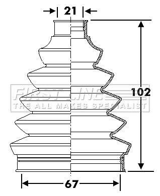 Cv joint boot outer fcb6277 first line c.v. driveshaft gaiter 6e0498203 4705280