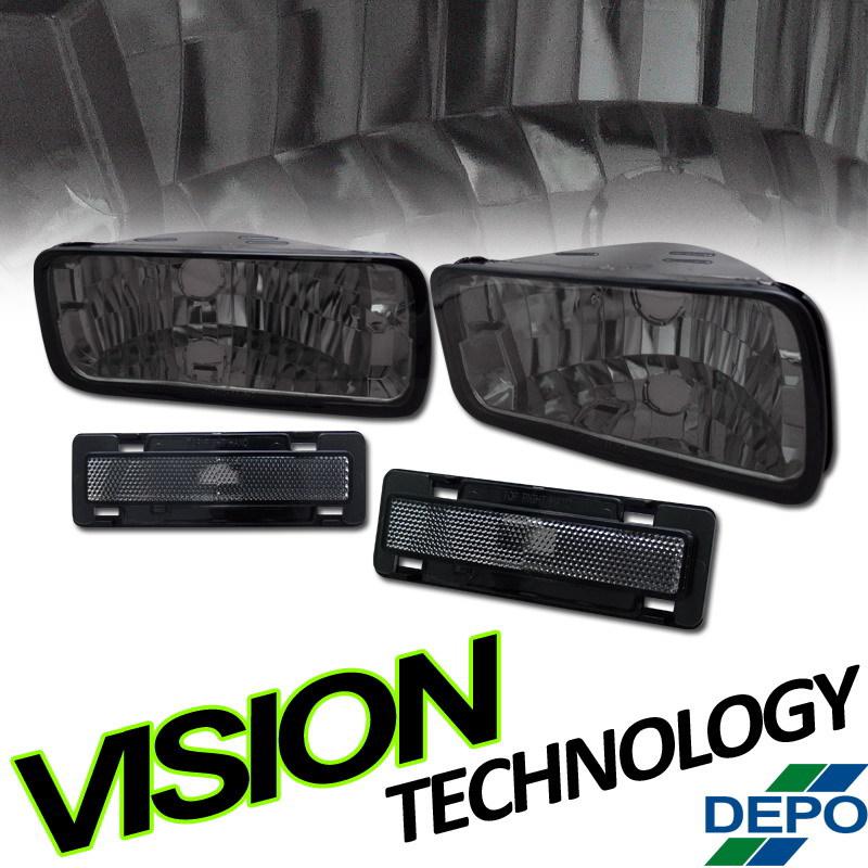 Depo 85-92 camaro 2d/2dr coupe/convertible front bumper lights+side marker lamps