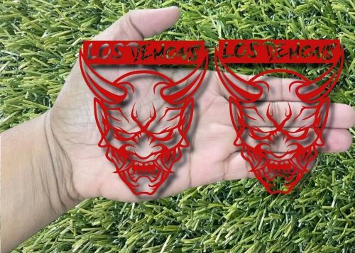 Red los demon car emblem badges custom new aggressive