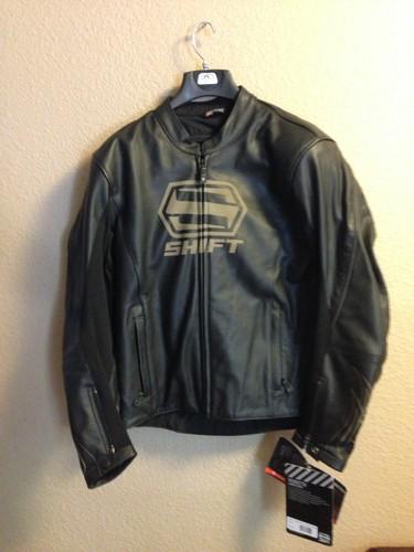 Shift vendetta leather riding jacket new with tags with armor size l