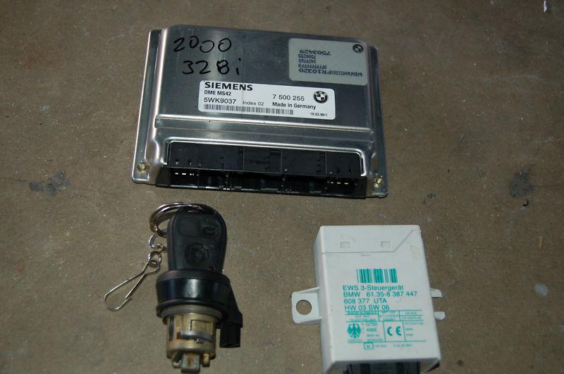 Bmw e39 528it 323i 328i z3 2.8 m52 ecu engine control module key immobiliser ews