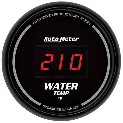 Autometer sport-comp digital series gauge water temperature 2 1/16" dia 6337