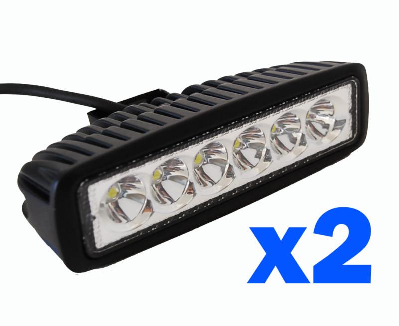 2x slim 18w spot led utv atv side by 4x4 off road light fog driving bar cree rzr