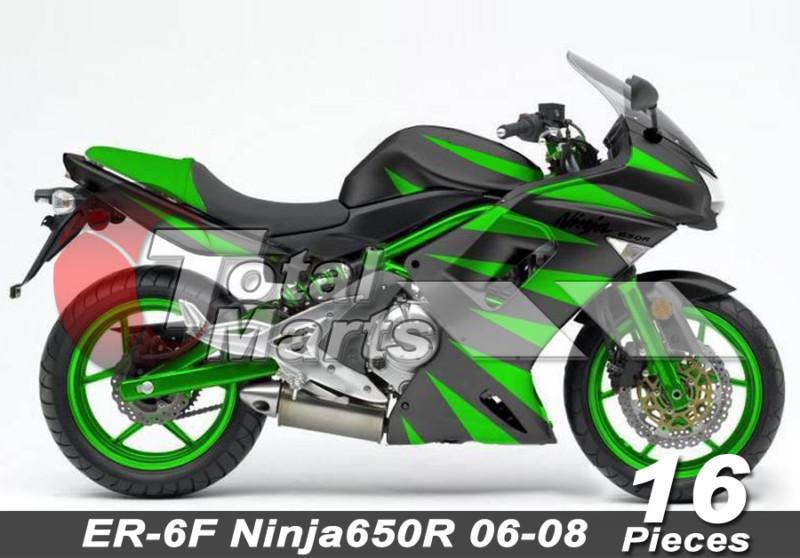 Fairing for kawasaki er-6f ninja 650r 06 07 08 2006 2007 2008 abs green fc8623