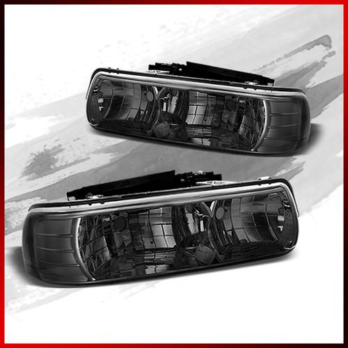 99-02 silverado, 00-06 tahoe/suburban smoked headlights lamps (w/o reflector)