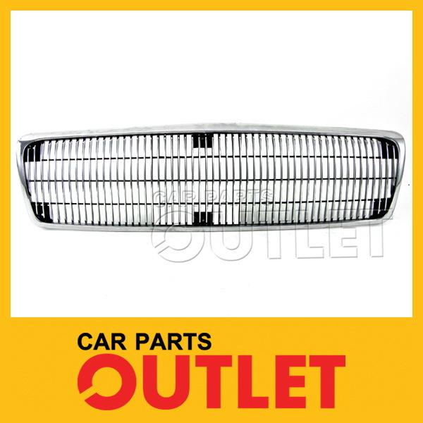 1994-1996 buick century front grille chrome plastic frame argent insert fwd 4dr