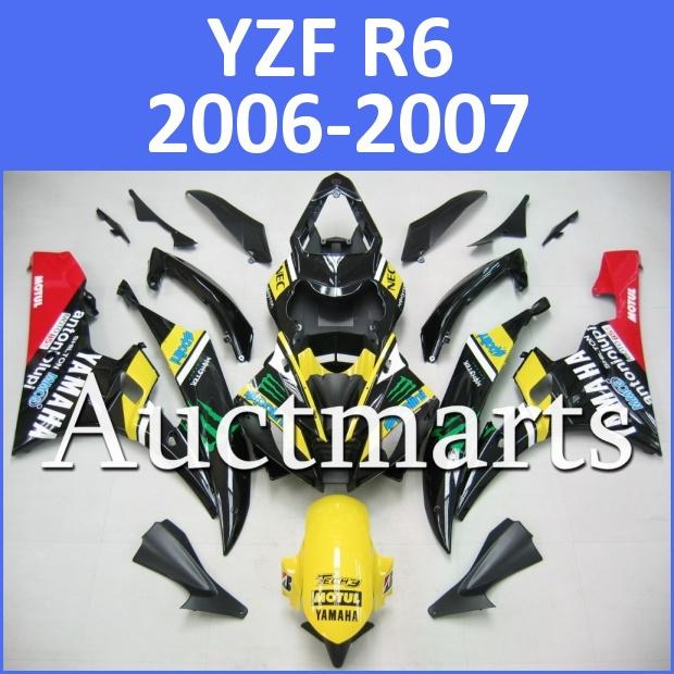 Fit yamaha yzf r6 06 07 yzfr6 2006 2007 600 fairing kit abs bodywork d16 d00