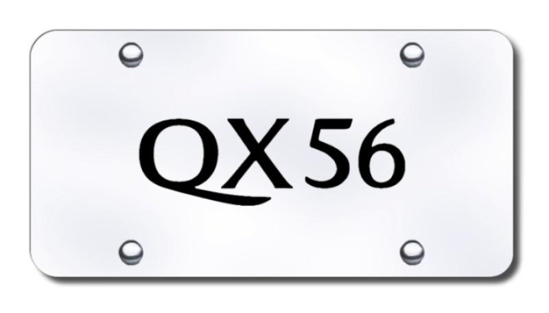 Infiniti qx56 laser etched brushed stainless license plate made in usa genuine