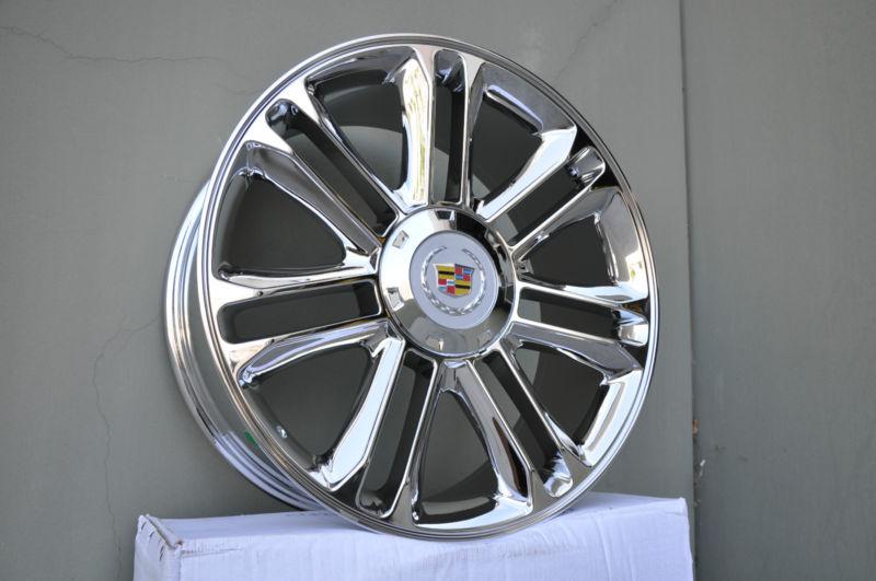 22" cadillac escalade platinum wheels silverado tahoe yukon sub pvd 