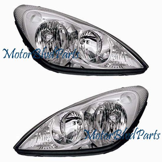 02-04 lexus es 300/330 headlights (w/o hid) l+r set 2pc