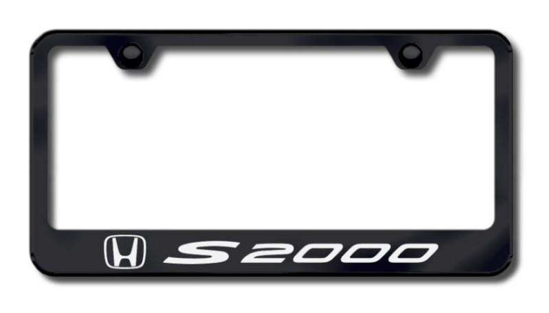 Honda s2000 laser etched license plate frame-black made in usa genuine