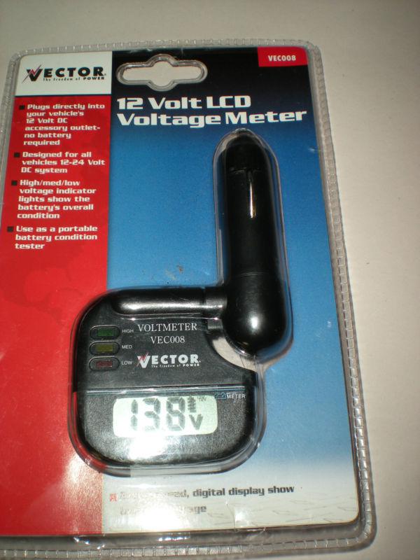 Vector 12-24 volt digital voltage meter battery tester