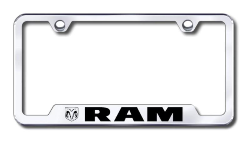 Chrysler ram  engraved chrome cut-out license plate frame-metal made in usa gen