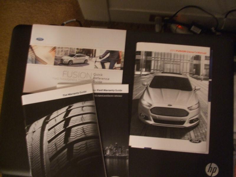 2013 ford fusion owner's manual w/ inserts and cover