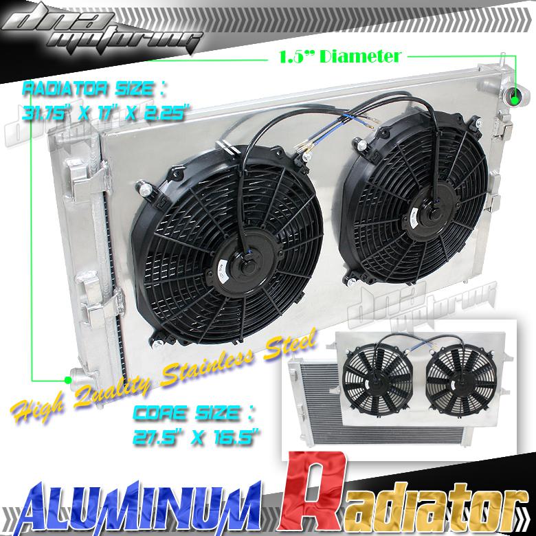 Lancer evo-10/x 2-rows aluminum radiator+fan+shroud mr