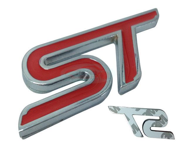 Red trunk rear st sport decal emblem badge sticker for fiesta focus flex fusion