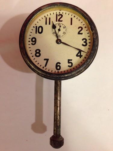 Vintage wind up automobobile dashboard clock chevrolet ford