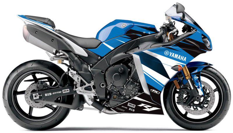 Factory effex ev-r complete graphic kit blue for yamaha yzf-r1 2004-2006