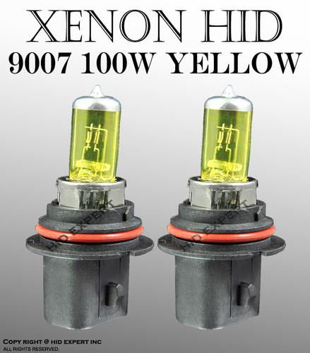 9007 55w x2 pcs high/ low xenon hid direct replace super yellow light bulbs ij5