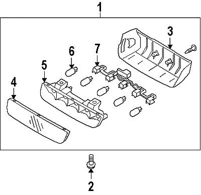 Kia 1125306161 genuine oem factory original high mount lamp bolt