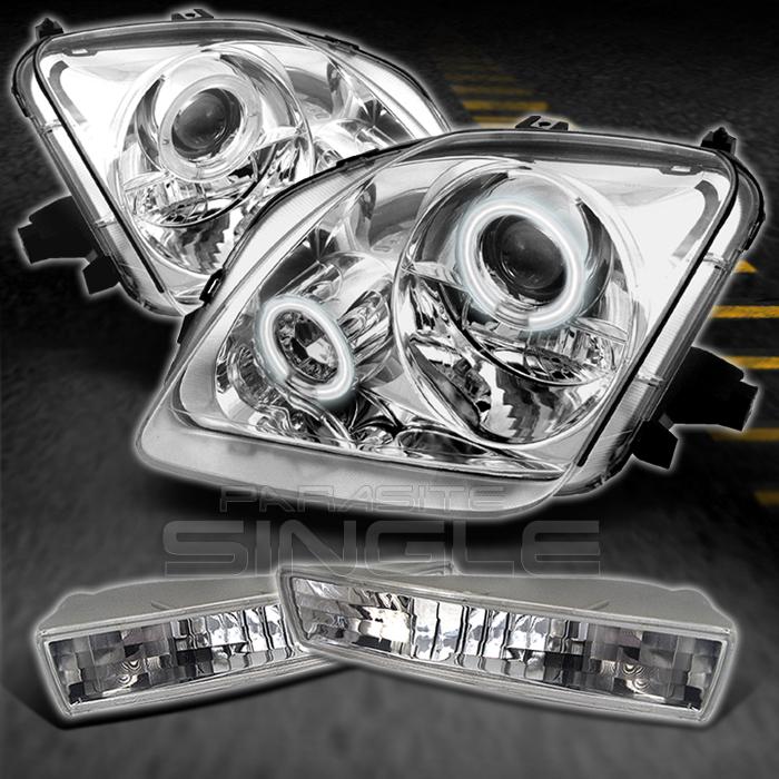 97-01 prelude ccfl halo projector headlights+clear bumper signal parking lights