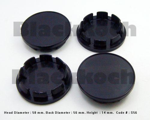 4x no logo wheel cap hubs abs hq plastic black finished 58mmx56mm black #035