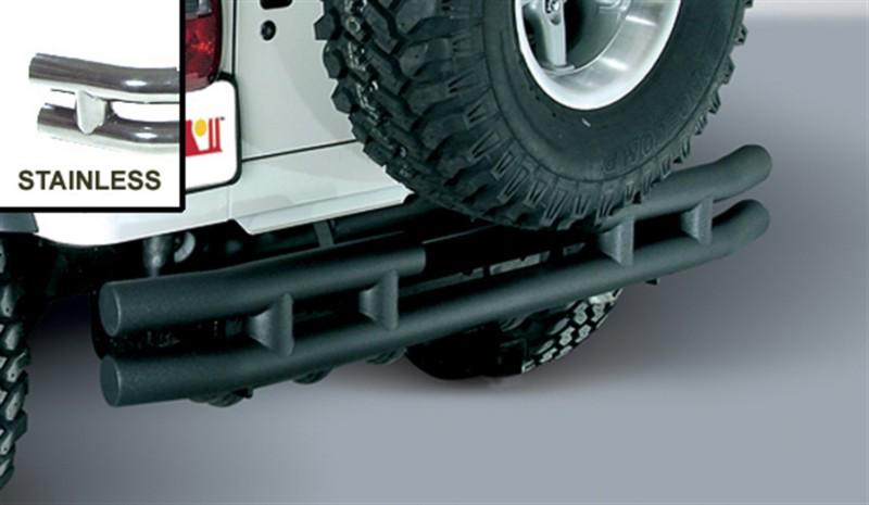 Rugged ridge 11573.03 rear tube bumper 87-06 tj wrangler