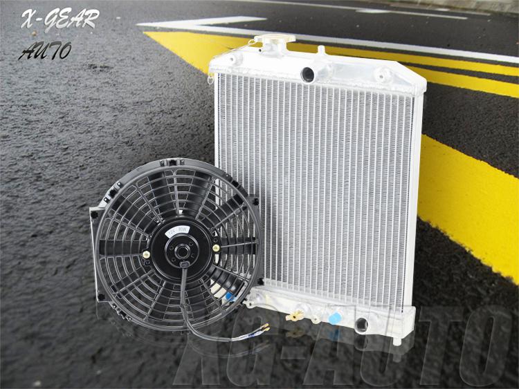 Single core racing radiator+10’’ cooling fan for 88-00honda civic automtic