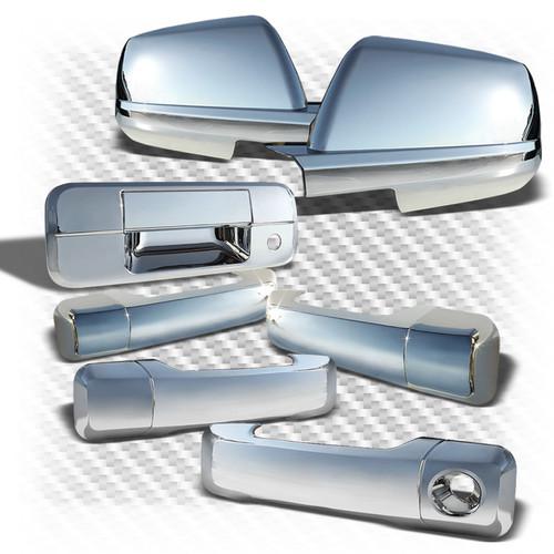 07-13 tundra crewmax chromed door handle + tailgate handle + mirror cover trims