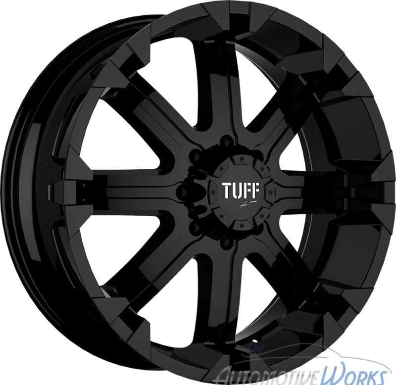 1 - 26x10 tuff t13 8x165.1 8x6.5 +15mm gloss black rim wheel inch 26"