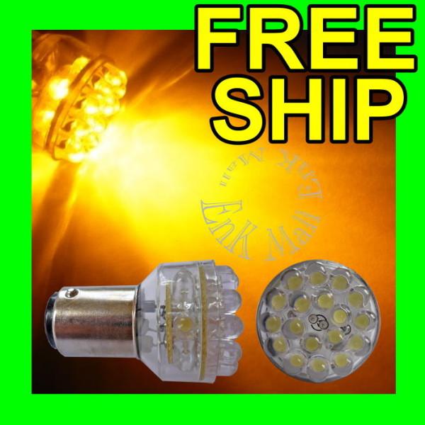 2x 1157 bay15d amber 24 led turn tail brake light bulbs