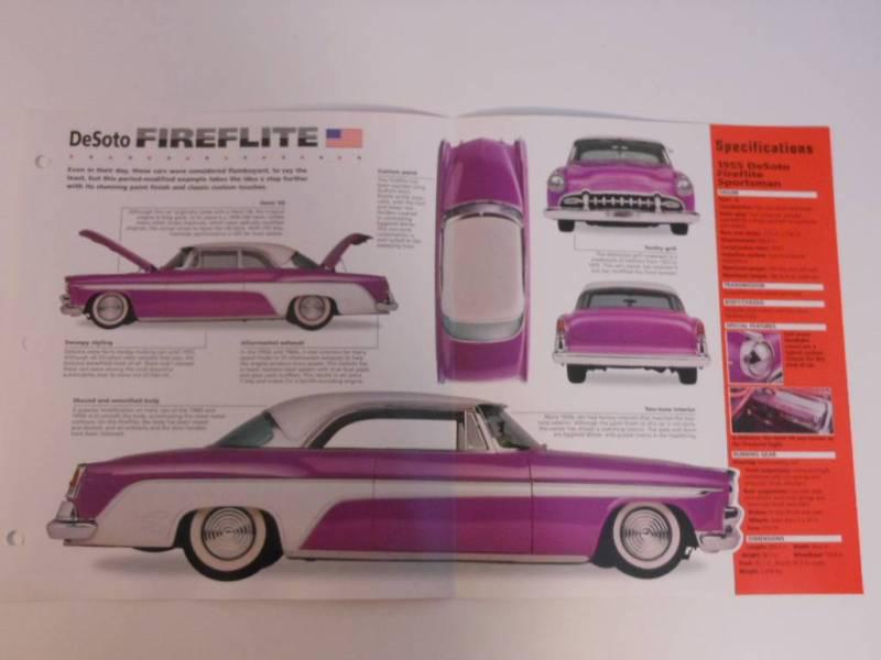 1955 desoto fireflite rare unique imp brochure exc cond oop hot rods group 8 #48