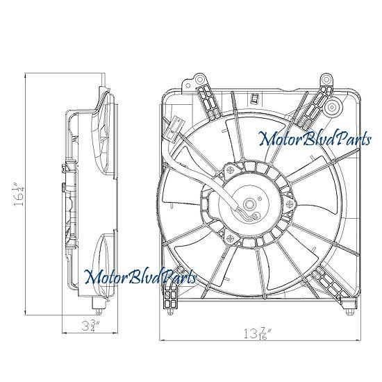 09-12 honda fit tyc replacement radiator cooling fan assy 601210