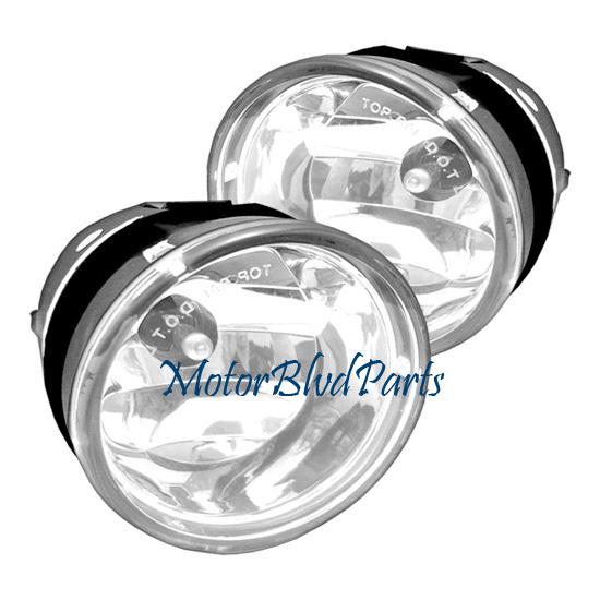 04-09 nissan armada/titan fog lamps w/wiring kits & switch chrome left+right set